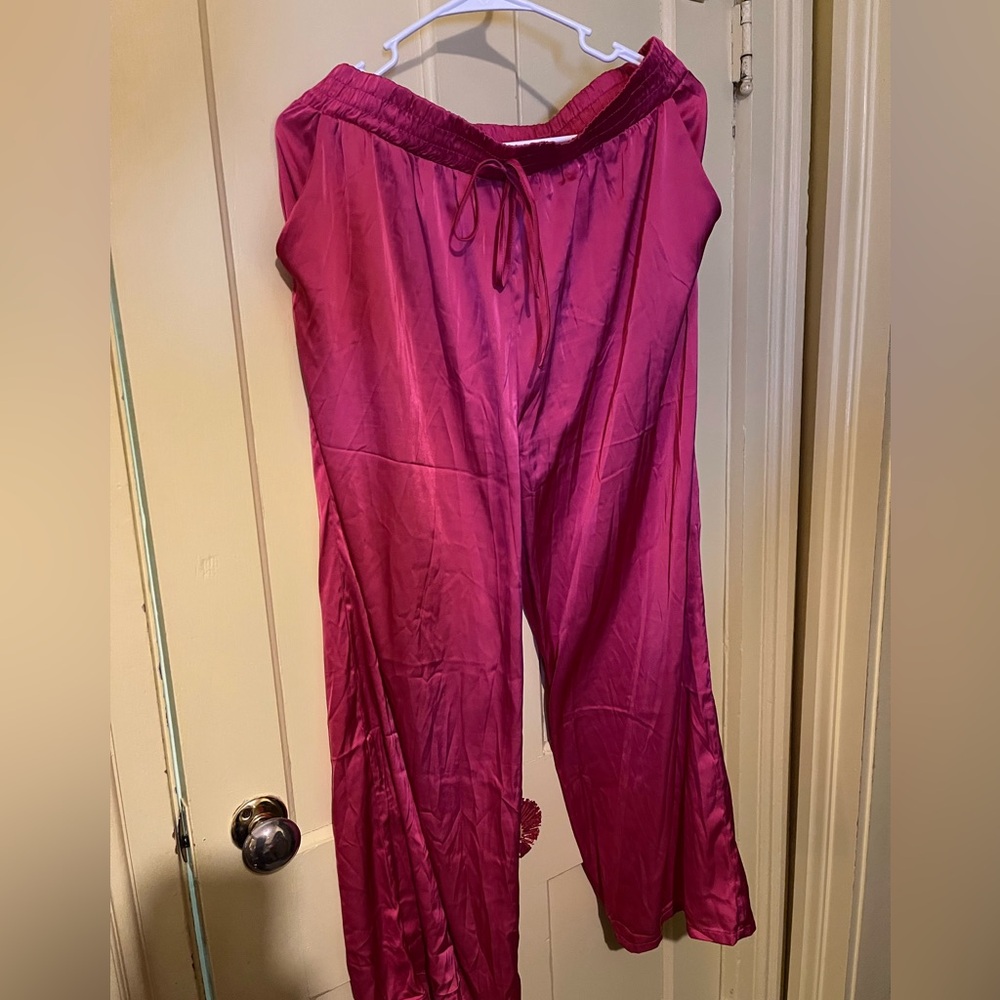 Forever 21 hot pink satin pj pants